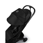 Black stroller on a white background