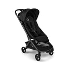 Black stroller on a white background