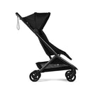 Black stroller on a white background
