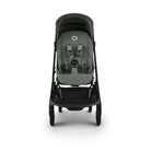 Gray baby stroller on a white background