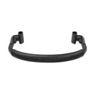 A black Buggaboo baby stroller handlebar shown against a plain white background.
