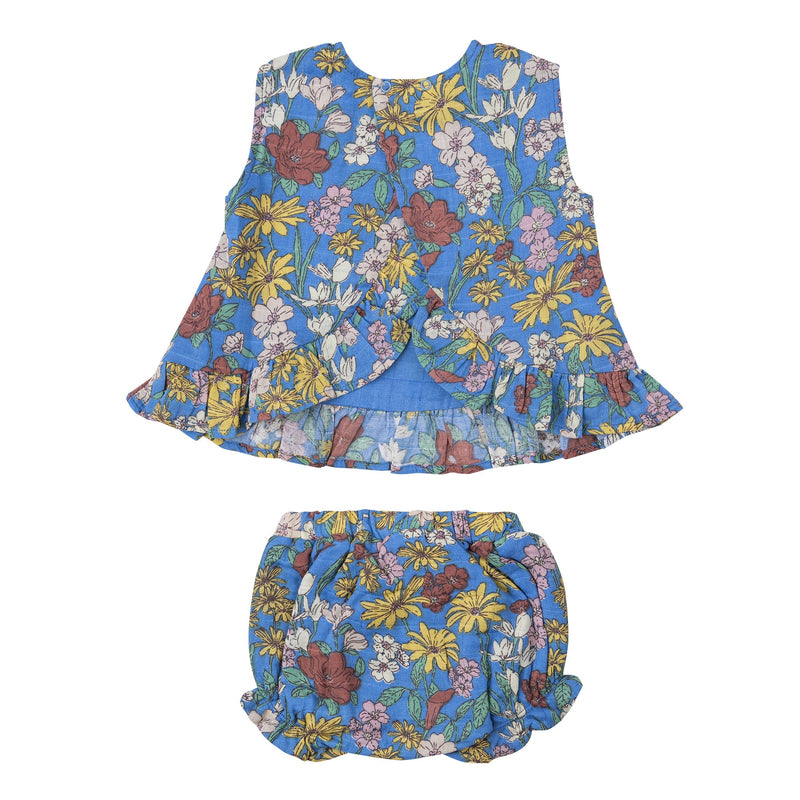 Muslin Ruffle Back Top and Bloomer - Wild Daisies by Angel Dear