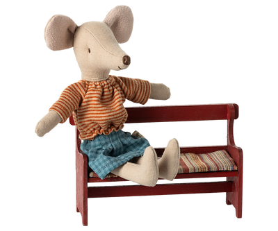 Bench, Mouse - Red by Maileg