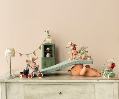 Tricycle Mouse, Big Brother with Bag by Maileg