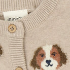 Knitted sweater with dog design and Miny Ko label