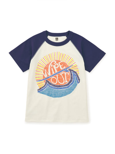 Wipe Out Raglan Tee - Chalk by Tea Collection