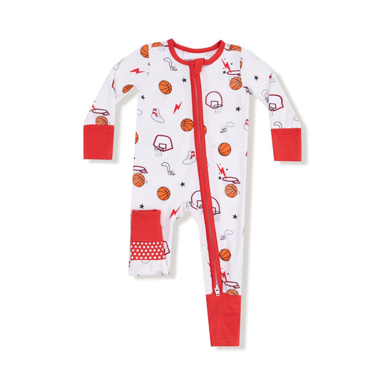 Bamboo 2 Way Zipper Romper - Basketball Uni by Angel Dear