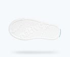 White sneaker sole with a pattern on a white background