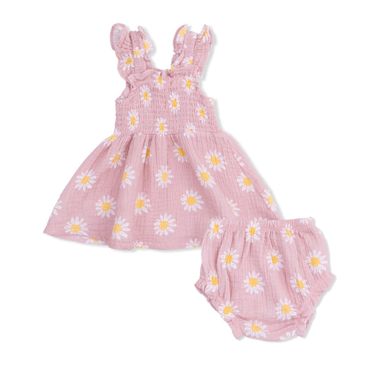 Muslin Baby Doll Tunic and Bloomer Set - Caitlyn's Daisy by Angel Dear