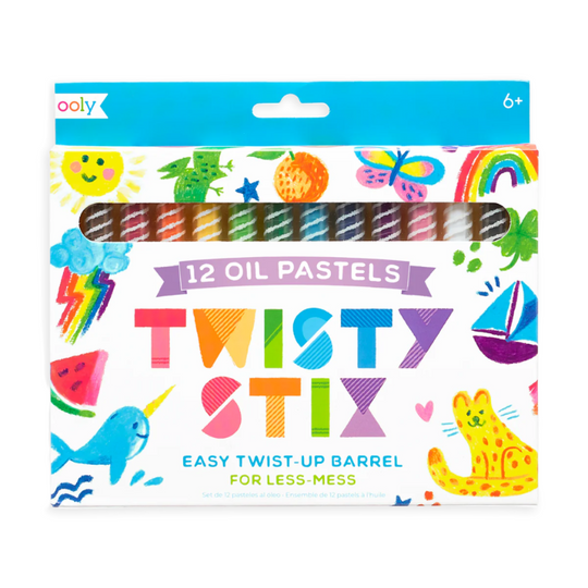 Twisty Stix Oil Pastels - Set of 12 by OOLY