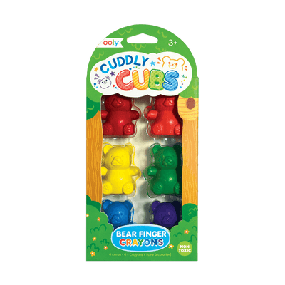 Cuddly Cubs Bear Finger Crayons - Set of 6 by OOLY