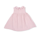 Pink dress with a collar on a white background