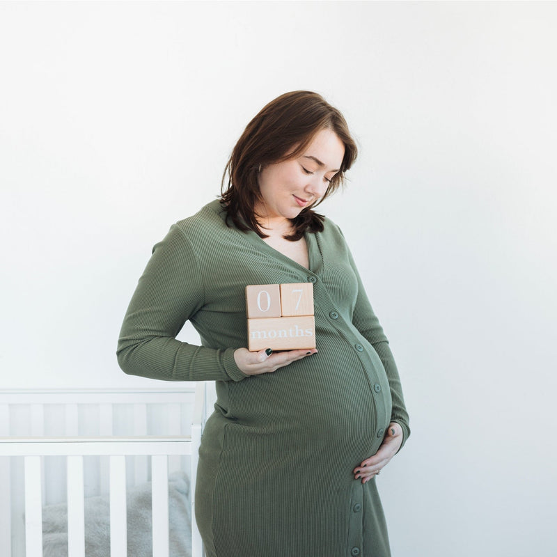 Natural Wooden Milestone Blocks Photo Prop by Pearhead