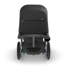 Black stroller on a white background