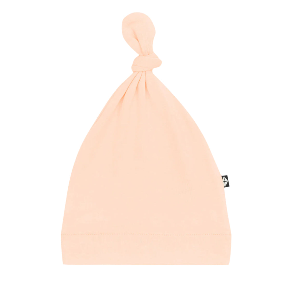 Beige baby hat on a white background