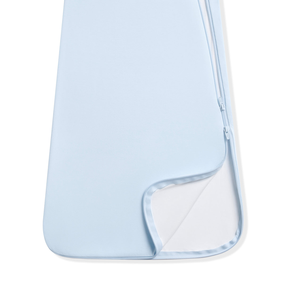 Clear phone case on a light blue background