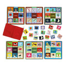 Educational children's flashcards with colorful illustrations on a white background