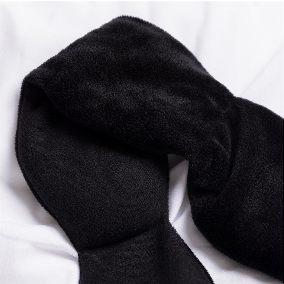 Black bow tie on a white background