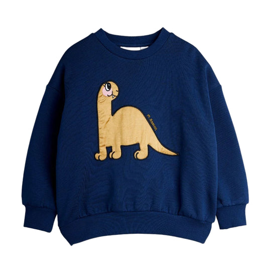 Dino Application Sweatshirt - Blue by Mini Rodini