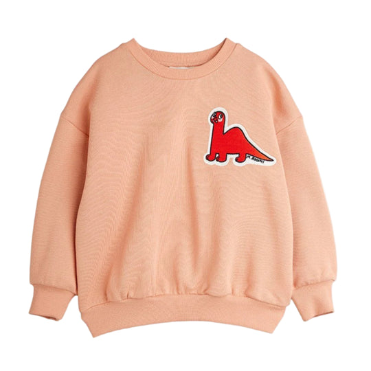 Dino Patch Sweatshirt - Pink by Mini Rodini