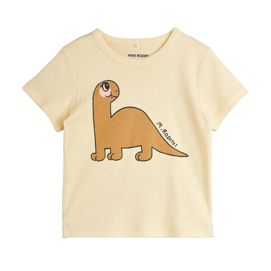 Dino Regular T-Shirt - Beige by Mini Rodini