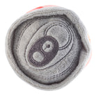 Gray textured ball with a central logo on a white background