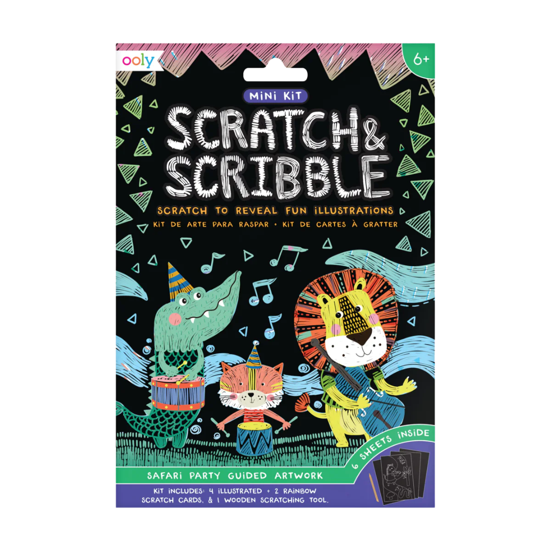 Mini Scratch & Scribble - Safari Party by OOLY – Pacifier Kids Boutique