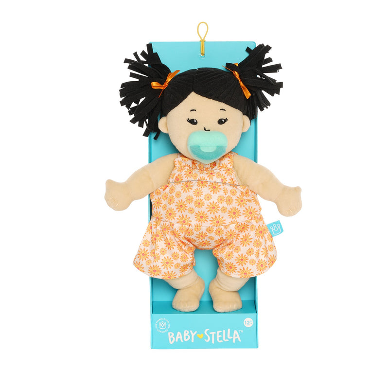 Baby Stella Doll - Beige Doll with Black Pigtails by Manhattan Toy