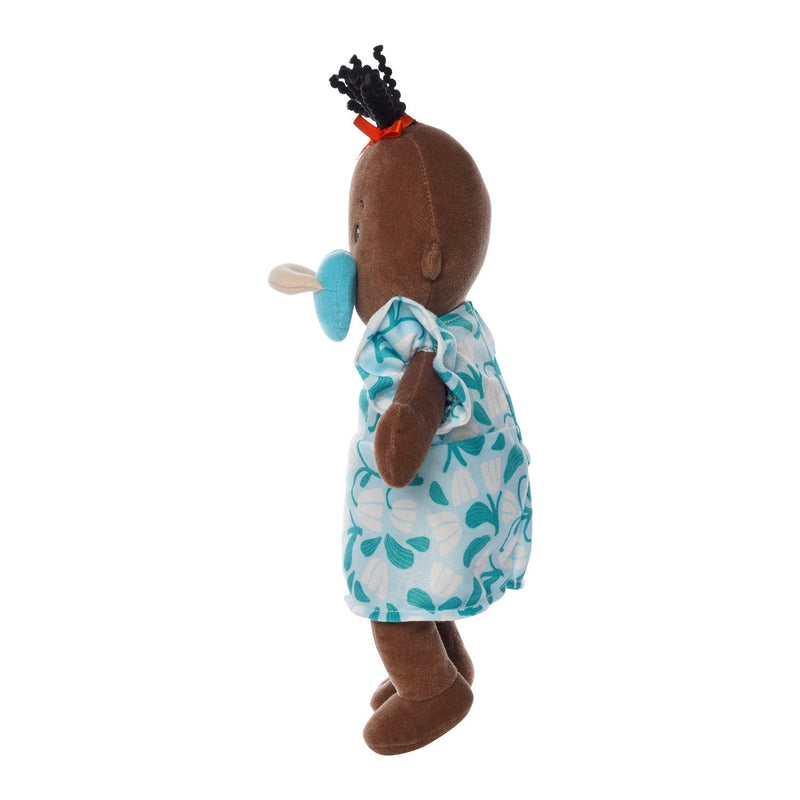 Wee Baby Stella Doll - Brown with Black Wavy Tuft by Manhattan Toy