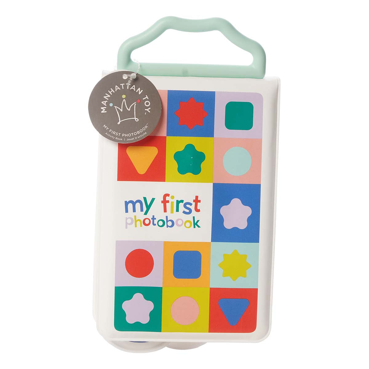 Manhattan Toy 'My First Photobook' with colorful shapes on a white background
