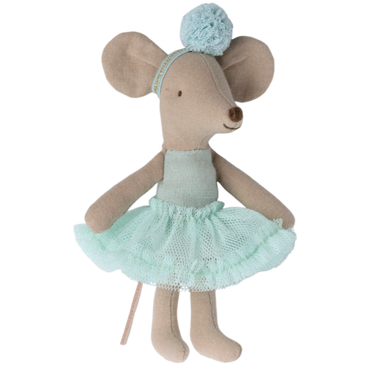 Ballerina Mouse, Little Sister - Light Mint by Maileg