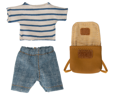 Tricycle Mouse, Big Brother with Bag by Maileg