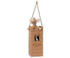 Decorative mouse in a wooden house with 'Let the Story Begin' text on a white background