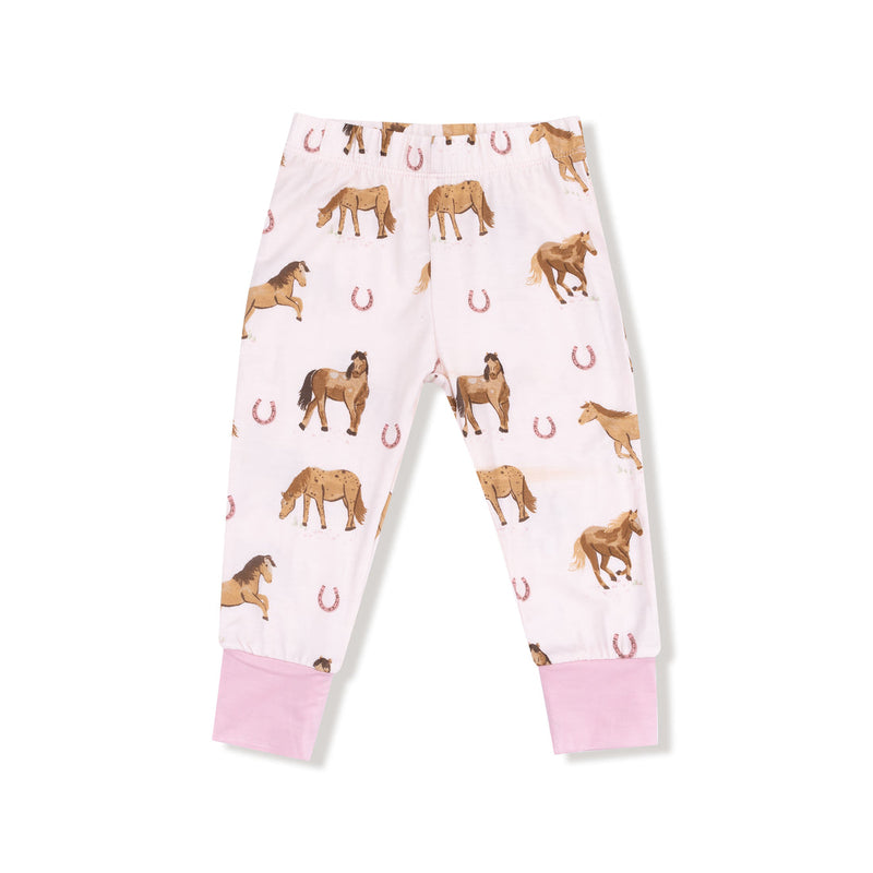 Bamboo Long Sleeve Lounge Wear Set - Pink Horses by Angel Dear