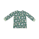 Children's long-sleeve shirt with dog pattern on a white background