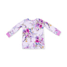 Floral-patterned long-sleeve shirt on a white background