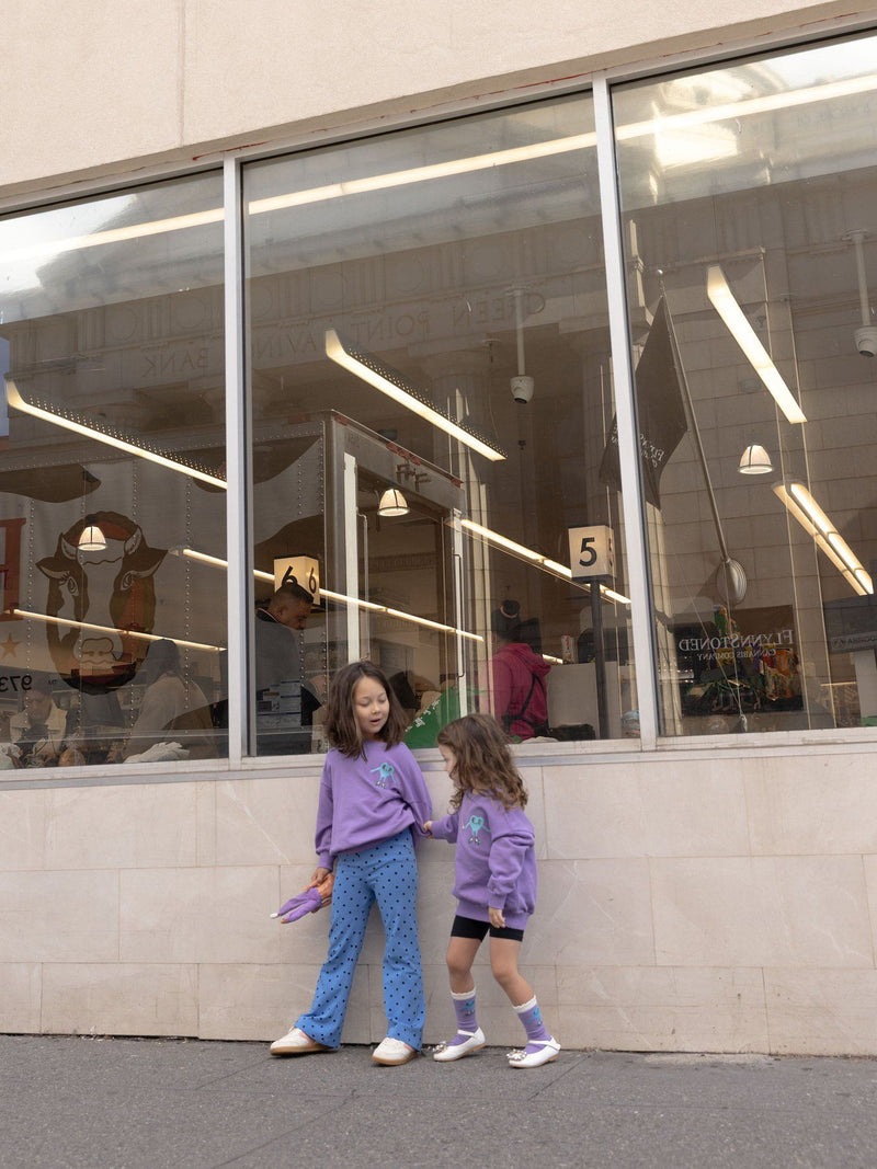 Heart in Shoes Sweatshirt - Purple by Mini Rodini