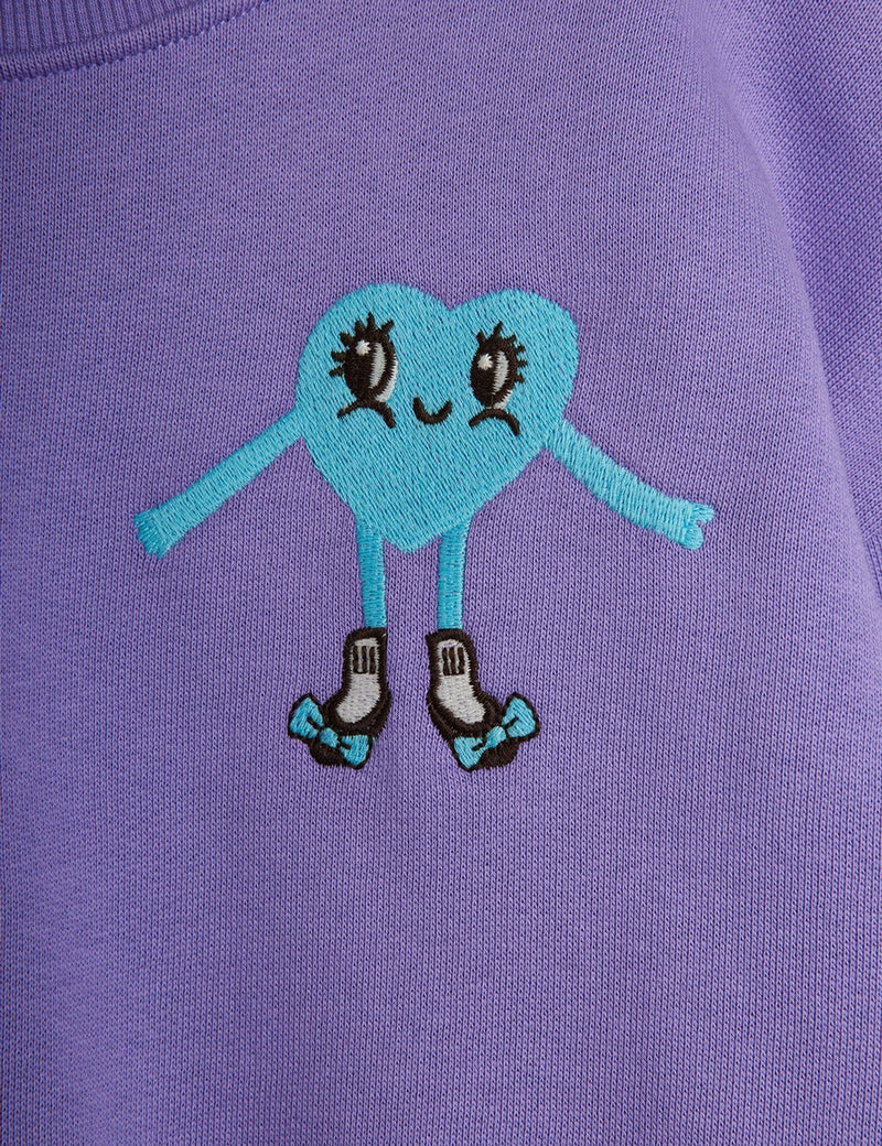 Heart in Shoes Sweatshirt - Purple by Mini Rodini