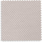 A square fabric swatch with scalloped edges, showing a textured knit pattern in a light warm gray or taupe color.