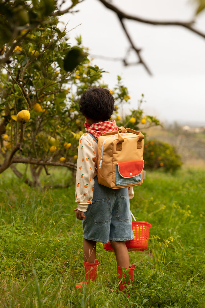Small Farmhouse Envelope Backpack Pear Jam by Sticky Lemon