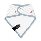 Clear plastic bag with gray border and brand label on a white background