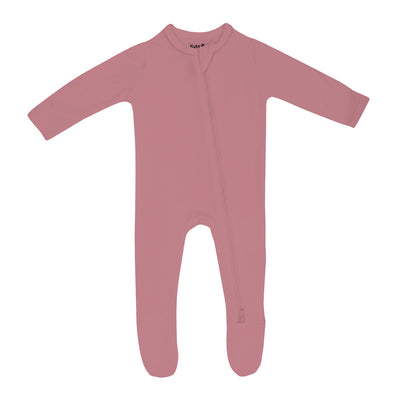 Solid Footie with Zipper - Dusty Rose by Kyte Baby