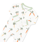 Baby bib with carrot pattern on a white background