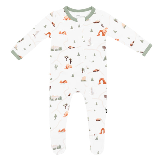 Zippered Footie - Road Trip by Kyte Baby