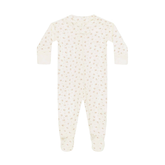 Zip Long Sleeve Sleeper Footie - Fleur by Quincy Mae