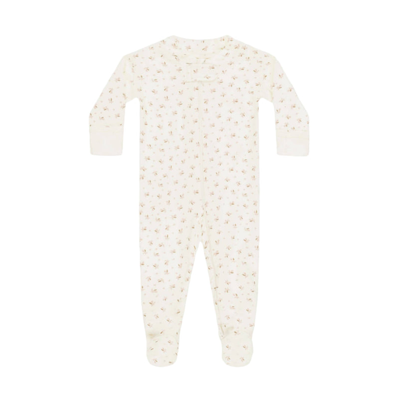 Zip Long Sleeve Sleeper Footie - Fleur by Quincy Mae