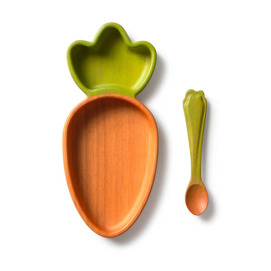 Cathy the Carrot Plate & Spoon Set by Oli & Carol