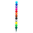 Colorful star-shaped beaded hair tie on a white background