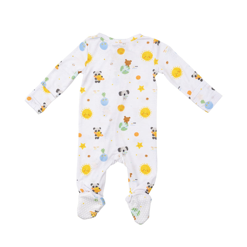 Bamboo 2 Way Zipper Footie - Baby Solar System by Angel Dear