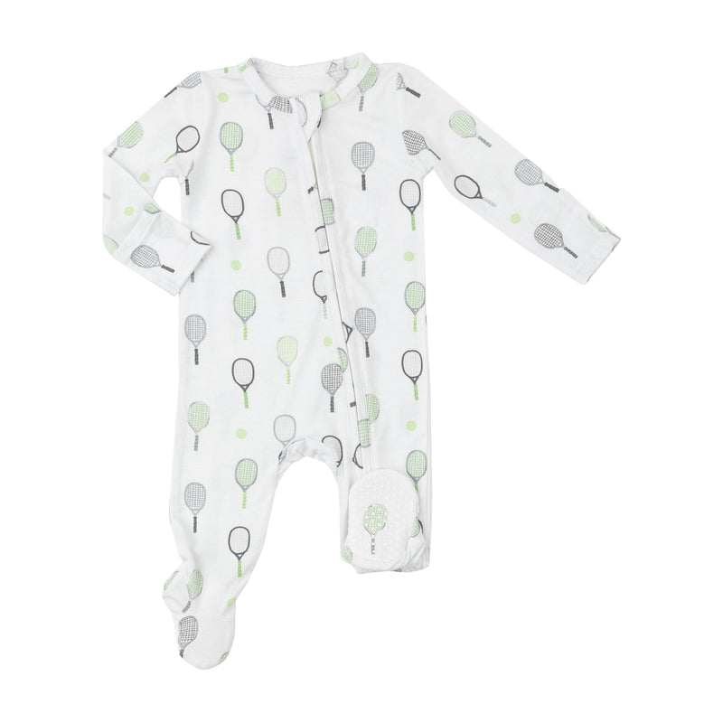 Bamboo 2 Way Zipper Footie - Tennis Green by Angel Dear